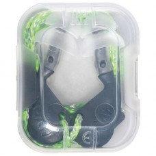 Uvex Reusable ear plugs with cord Uvex Xact-fit Multi, grey with lime cord , SNR 26dB, size M/L, in a plastic hygiene box