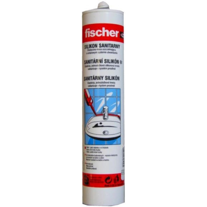 Fischer Sanitār. silikona herm. Fischer, balts