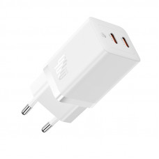 Baseus Sienas ātrais lādētājs GaN5 Pro 40W 2xUSB-C QC3.0 PD3.0, balts