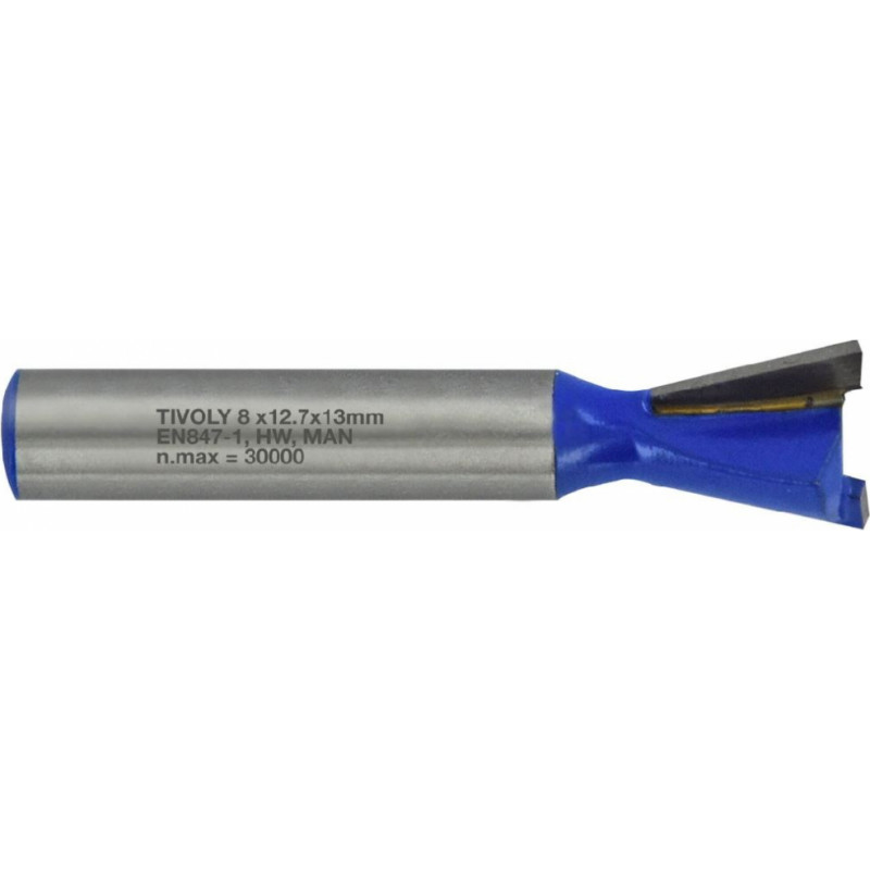 Tivoly Dovetail cutter 14.3x13 mm, 14°, 8mm shank