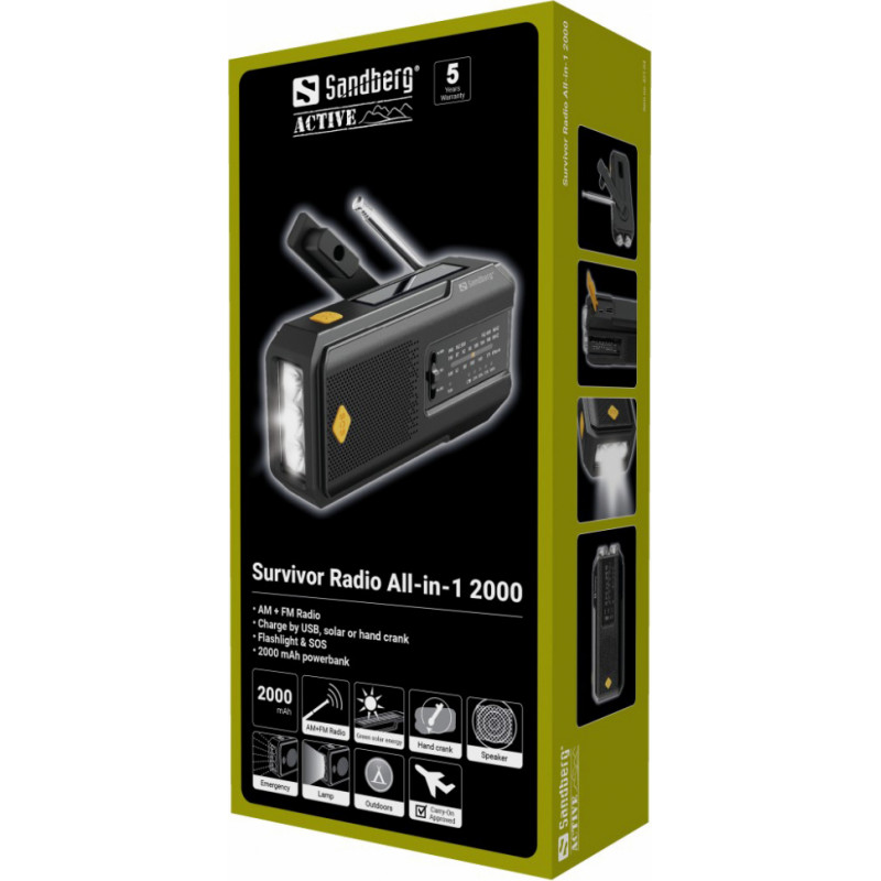 Sandberg 421-04 Survivor Radio All-in-1 2000mAh