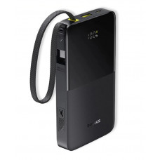 Baseus LiPo Powerbank 10000mAh 22.5W USB + USB-C ar integrētu USB-C kabeli EnerFill Bipow2 melns BASEUS