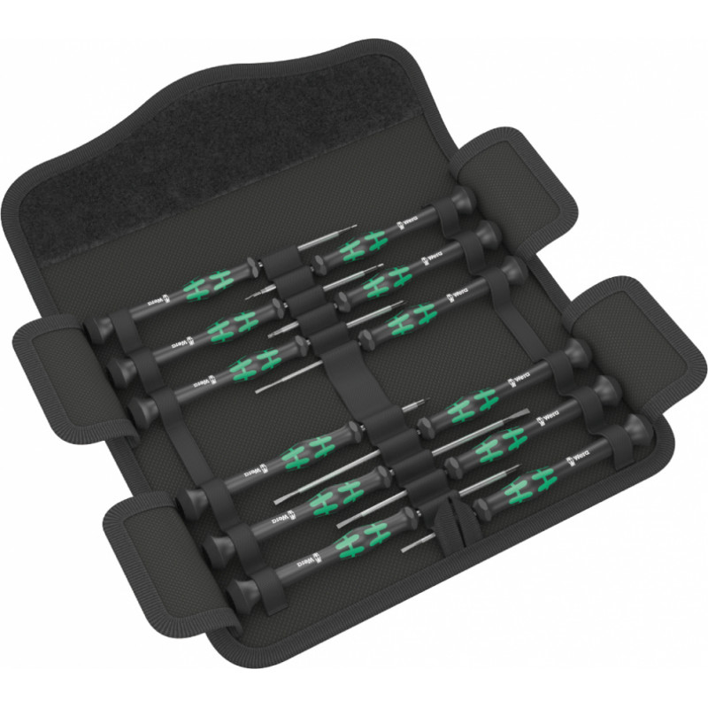 Wera Kraftform mikro skrūvgriežu komplekts 12 gab - elektronika