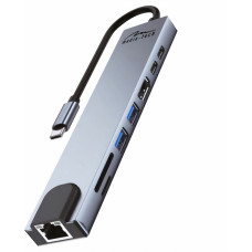 Media-Tech MT5046 8in1 USB-C LAN HUB PRO