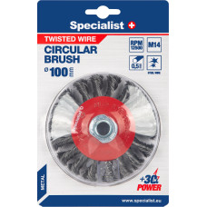 Specialist+ Vielinis šlifavimo diskas, tiesios vielos 100 mm. M14, SPECIALIST +