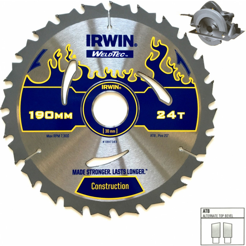 Irwin WELDTEC Ripzāģis 190x30 (20)x40T 2,4 ATB