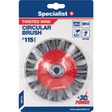 Specialist+ Vielinis šlifavimo diskas, suktos vielos 115 mm. M14, SPECIALIST +