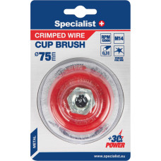 Specialist+ Nerūdijančio plieno vielos šepetys 60 mm. M14, SPECIALIST + (kopija)