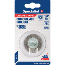 Specialist+ Vielinis šlifavimo diskas, tiesios vielos, su koteliu 38 mm.  SPECIALIST +