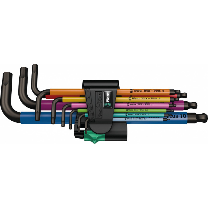 Wera L-key set, metric, BlackLaser950 SPKL/9 SM N Multicolour