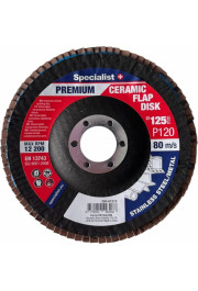 Specialist+ Atlokšņu slīpēšanas disks 125 mm, P120, Keramiskais PREMIUM, SPECIALIST+