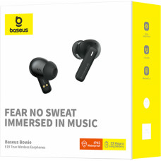 Baseus True Wireless Bluetooth 5.3 austiņas Bowie E19 ar uzlādes futrālīti, melnas krāsas
