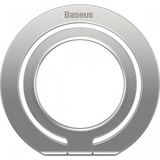 Baseus Salokāms metāla gredzena statīvs iPhone, sudraba krāsā