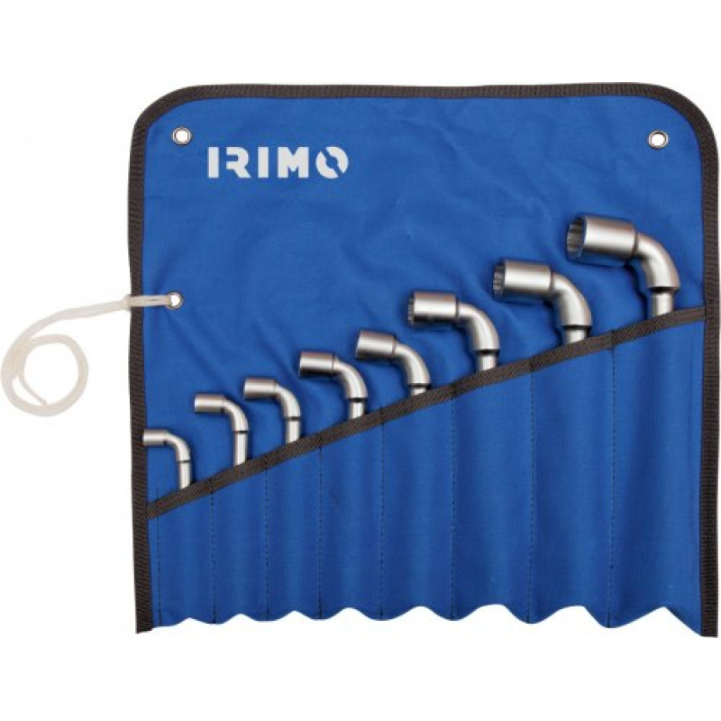 Irimo L-cauruļu sešstūra (HEX) dubultā uzgriežņu atslēgu komplekts 8 gab. - 8/10/11/13/14/17/19/22mm ar uzglabāšanas maciņu