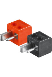 Goobay Skaļruņu kontaktdakša, 2 kontakti, kabeļa stiprinājums, skrūvējams savienojums, melns/arkans