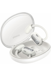 Baseus Atvērtās bezvadu Bluetooth 5.3 austiņas Eli Sport 1 ar uzlādes futrālīti, baltas krāsas