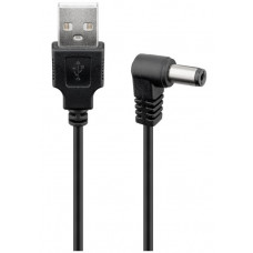Goobay USB līdz līdzstrāvas kabelis 5,5 x 2,1 mm, 1 m, 5 V 1A, melns