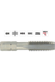 Tivoly Machine tap M4x0.7, HSS, 1/4 HEX shank