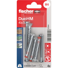 Fischer Dobās sienas dībelis DuoHM 4x55 S PH TX, Fischer, 4 gab.
