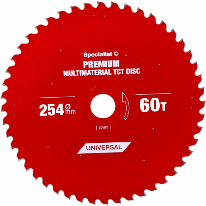 Specialist+ griešanas disks Multimaterial 254x30x60T