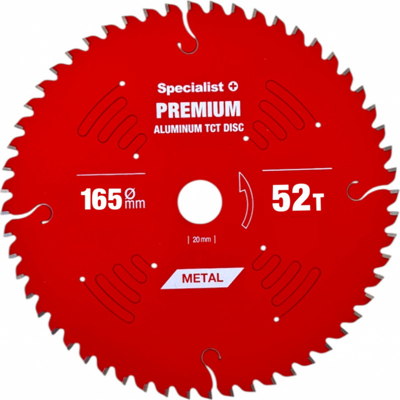 Specialist+ griešanas disks Aluminium 165x52Tx20mm