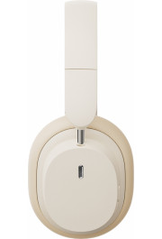 Baseus Bezvadu Bluetooth 5.3 austiņas austiņām uz ausīm Bowie D05, baltas krāsas
