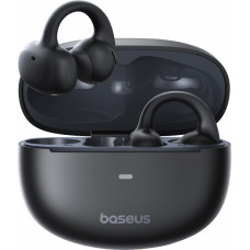 Baseus Atvērtās bezvadu Bluetooth 5.4 austiņas Bowie MC1 ar uzlādes futrālīti, melnas, melnas