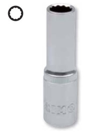 Irimo dubultā sešstūra muciņa 11mm, dziļā, 1/2