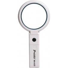 Pro'skit Salokāmā un rokas USB LED lupa