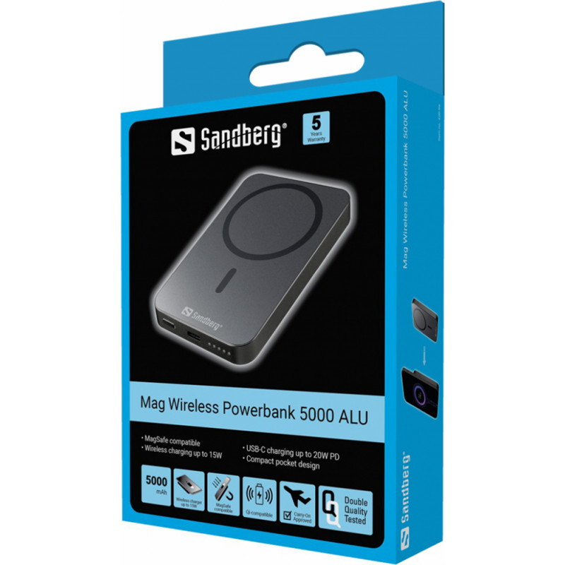 Sandberg 420-96 Mag Wireless Powerbank 5000ALU