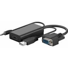 Goobay Pārveidotājs VGA - HDMI (nepieciešama papildu barošana pa USB) GOOBAY