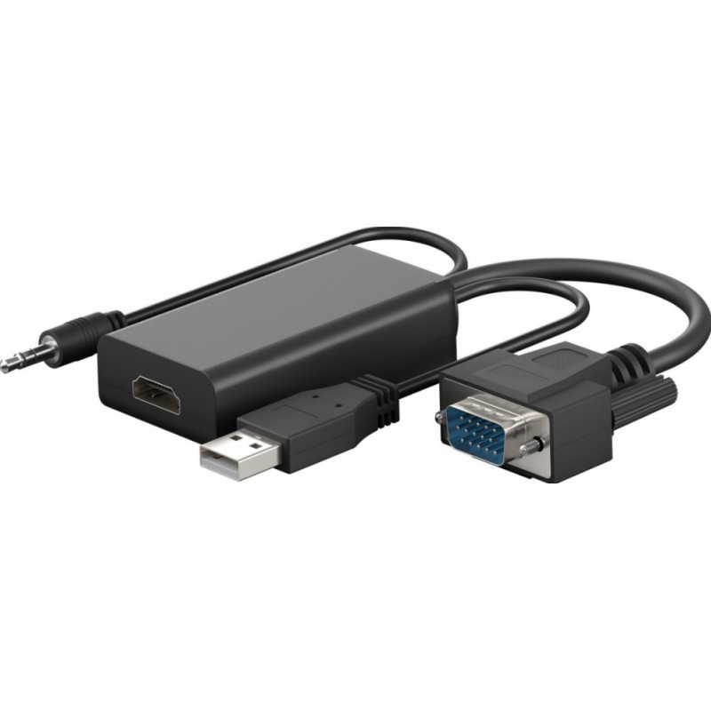 Goobay Pārveidotājs VGA - HDMI (nepieciešama papildu barošana pa USB) GOOBAY