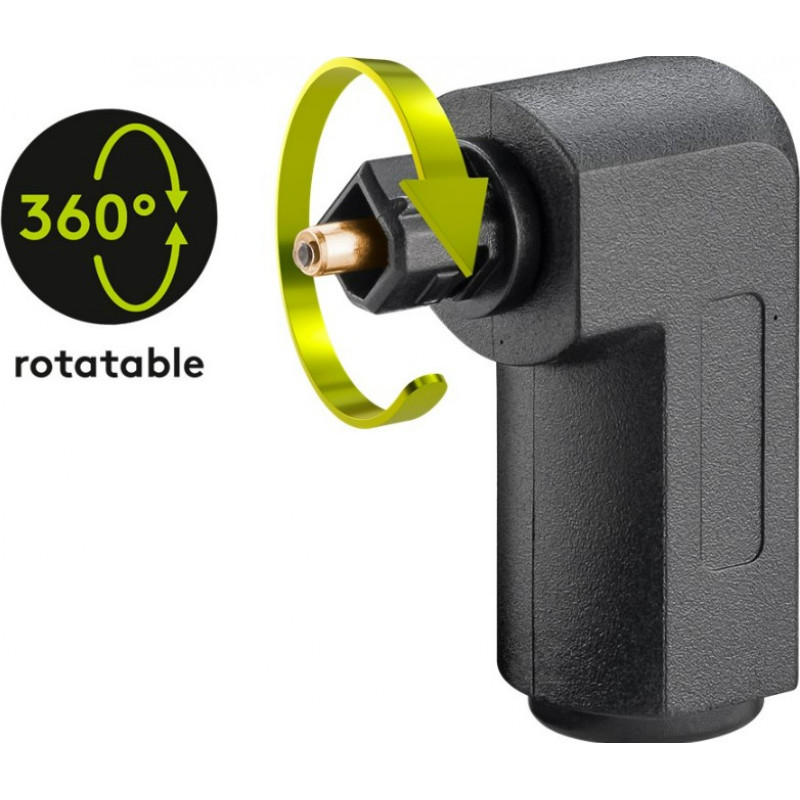 Goobay Toslink digital/audio adapter 90° - Toslink male > Toslink female
