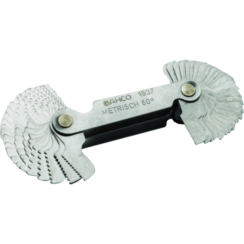 Bahco Screw pitch gauge Metric 60° 0,25-6mm and Whitworth 55° 4-62mm