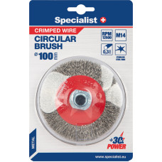 Specialist+ Vielinė šlifavimo taurė, suktos vielos 75 mm. M14, SPECIALIST +   (kopija)