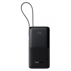 Baseus LiPo Powerbank 10000mAh 20W USB + USB-C ar integrētu USB-C kabeli Bipow2 melns BASEUS