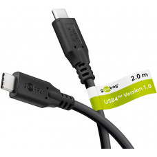 Goobay Kabelis USB C male - USB C male USB4 240W 20Gbit/s 2m saderīgs ar Thunderbolt 3 Goobay
