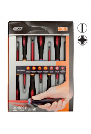 Bahco Elektriķu skrūvgriežu komplekts ERGO™ 7 gab - SL3,0 testeris; SL2,5/3,5/4,0/5,5; PZ1/2 - 1000V VDE