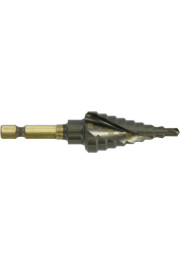 Tivoly HSS step drill bit - TiAlN coated - Helical - Split point - Hexa shank (Hanging box) / ØMin/Max : 4/20