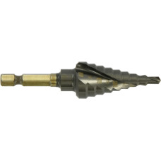 Tivoly HSS step drill bit - TiAlN coated - Helical - Split point - Hexa shank (Hanging box) / ØMin/Max : 4/20