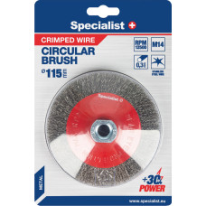 Specialist+ Vielinis šlifavimo diskas, tiesios vielos 115 mm. M14, SPECIALIST +