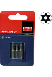 Bahco x3 bits T25h 25mm 1/4