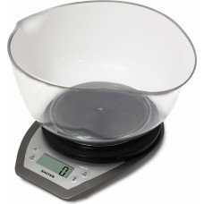 Salter 1024 SVDR14 Electronic Kitchen Scales with Dual Pour Mixing Bowl silver