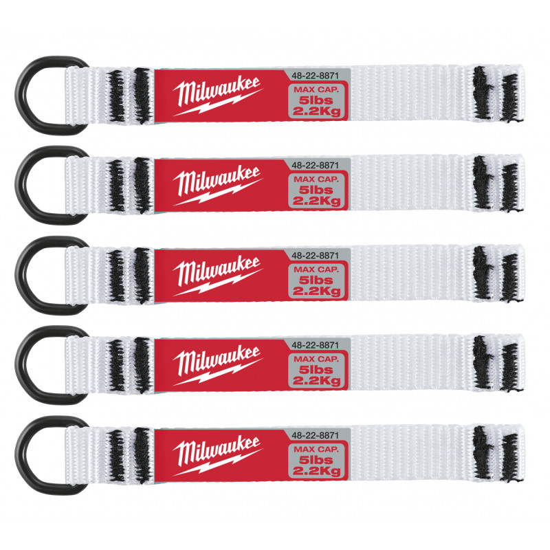 MILWAUKEE® D-gredzeni drošības štropei 2,25 kg, 5 gab.