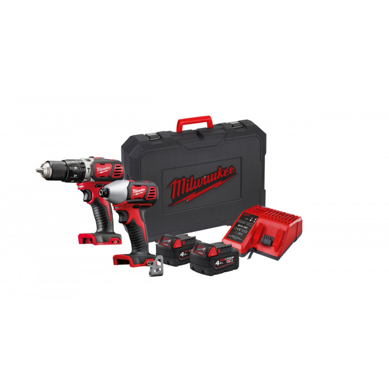 Milwaukee  M18™ 18 V 2-instrumentu komplekts BPP2C-402C (2x4,0 Ah)