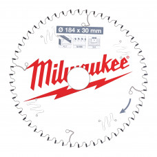 Milwaukee ripzāģa asmens kokam un alumīnijam 184X30X2,4X54 TF, -5°